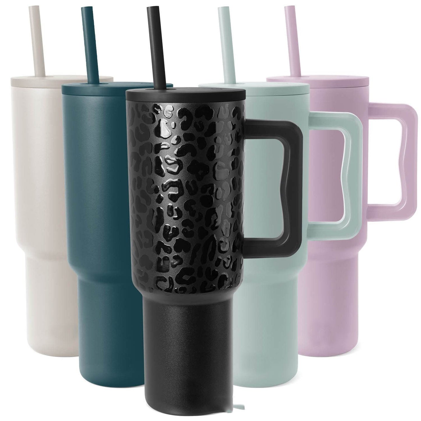 40oz Handle Cup - Uniqueness Gradient Pink & Leopard Print Options