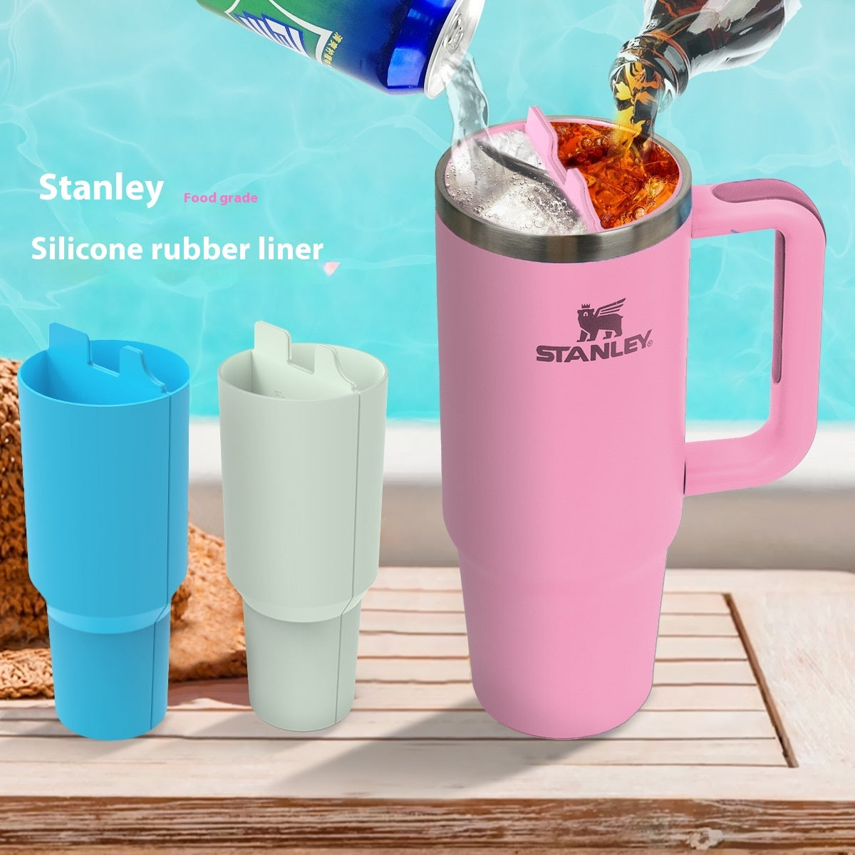 Vacuum Cup Liner 40oz | Double-layer Silicone | Multi-specification - Drinkware Delight