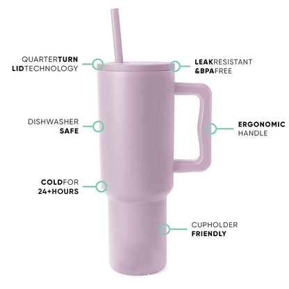 40oz Handle Cup - Uniqueness Gradient Pink  & Leopard Print Options