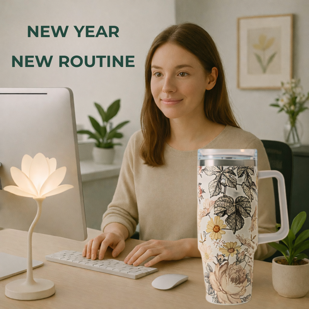 40oz Flower Series Ice Cup - Insulated Stainless Steel Tumbler