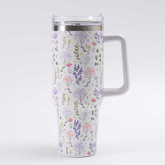 40oz Flower Series Ice Cup - Insulated Stainless Steel Tumbler